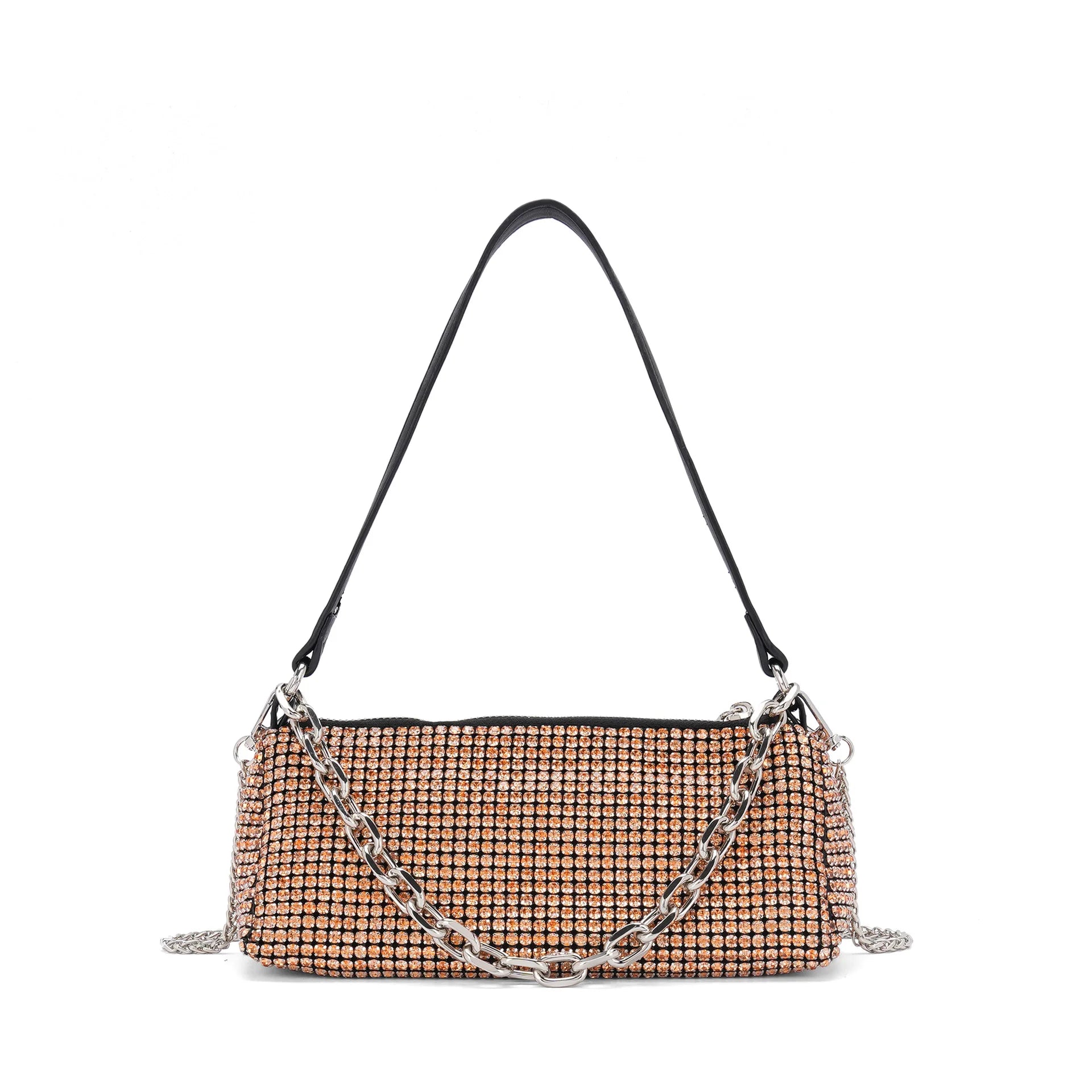 Rhinestone chain bag Internet celebrity fashion portable small square bag shoulder messenger women's bag handbag