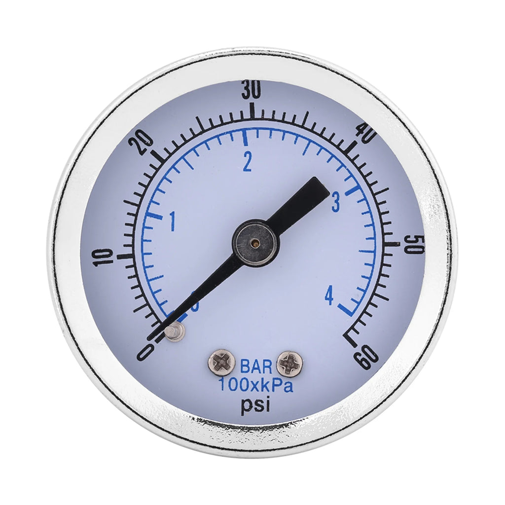 Air Pressure Gauge 0‑60psi 0‑4bar 1/8NPT Pressure Gauge Manometer for Water Air Oil  Instrument pressure measuring tool
