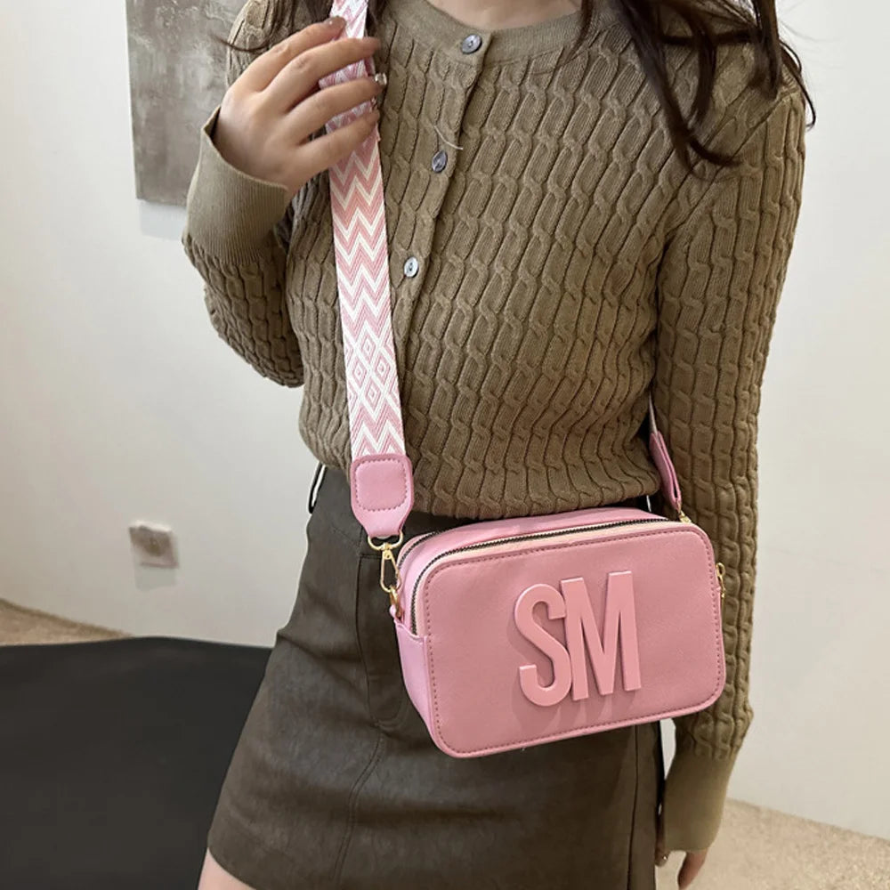 2026 Trendy Women's Bags: Casual, Versatile, Unique and Fashionable Bags, Small-Sized with Diverse Letters and Wide Shoulder Str