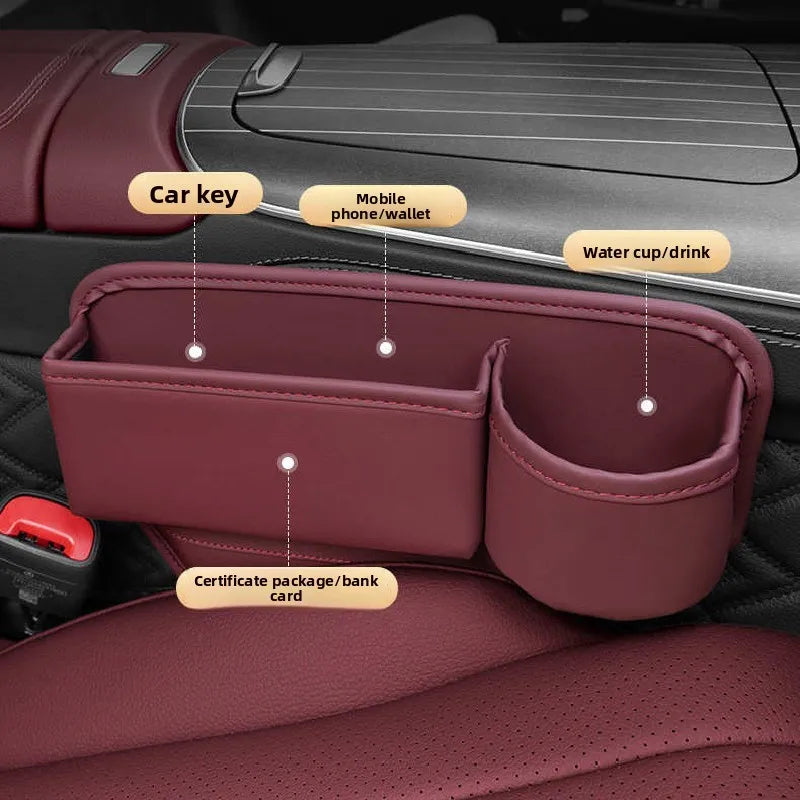 For Subaru WRX STI VB BRZ ZD8 Solterra 2021~2025 Car Seat Side Gap Filling Storage Box With Cup Holder Pocket Organizer Case Kit