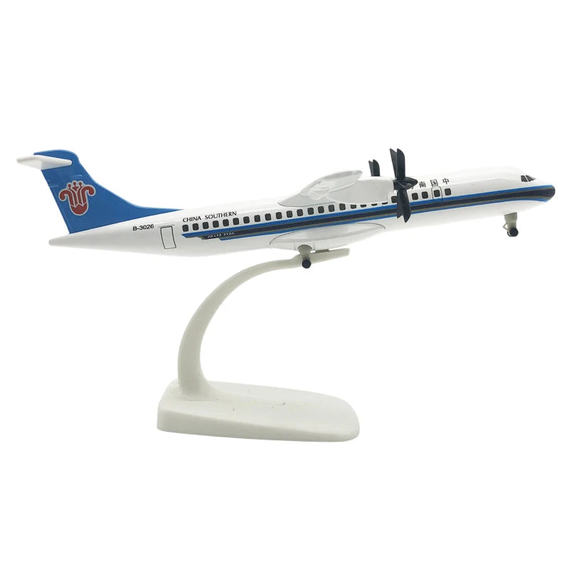 1Pc 20cm ATR Plane Airplane Model Aircraft Diecast Metal  Alloy Collection Gift Children Toy Home Decor