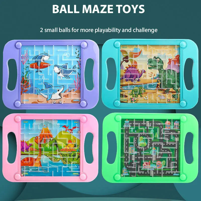 3D Maze Ball for Kids - Hand-eye Balance Gravity Memory Sequential Puzzle Montessori Educational Toy Ideal Children's Gift