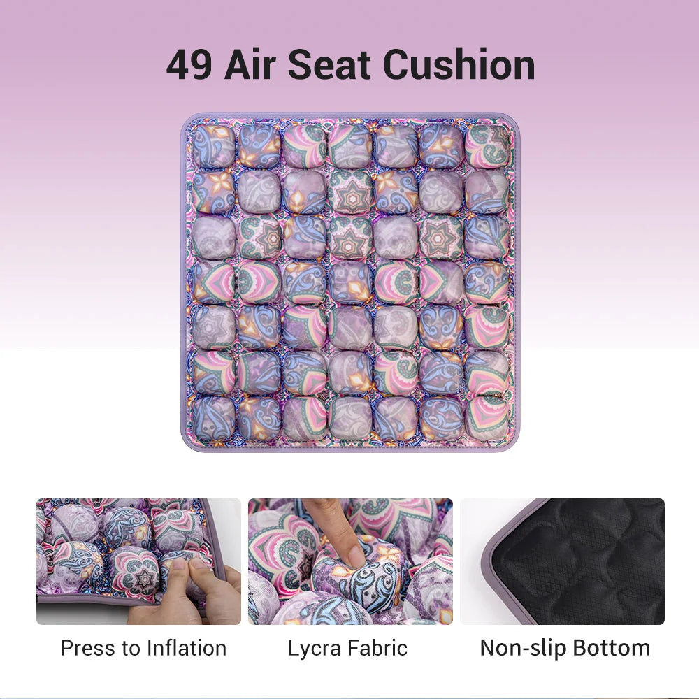 49 Cell Air Seat Cushion for Office & Home & Outside Etc / The Product Comes with a Transparent, Matte-Finish Bag.