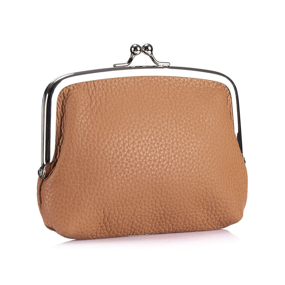 New women's coin purse, multi-layer card holder, girls' simple PU clasp wallet, portable lipstick coin purse, pocket bag