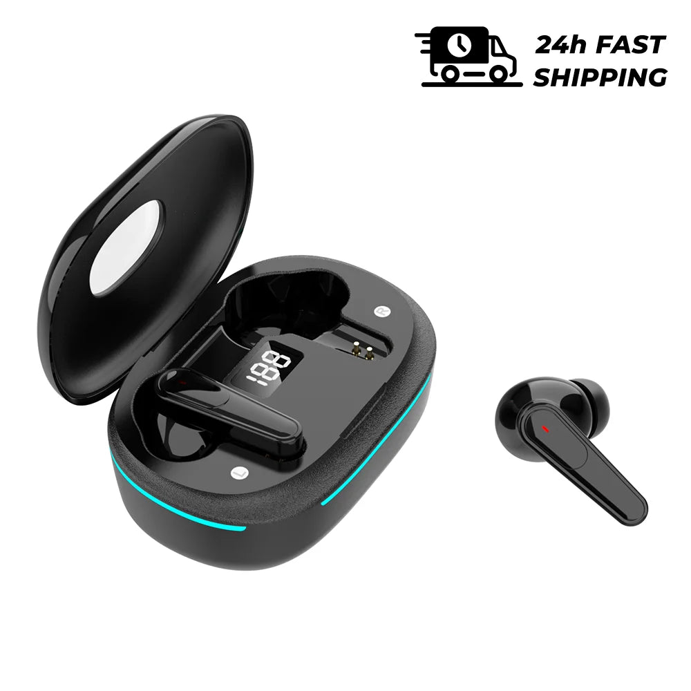 144-Language Translation Earbuds Power Display ANC&ENC Noise Reduction Headphones Hebrew English Real-Time Translation Earphones