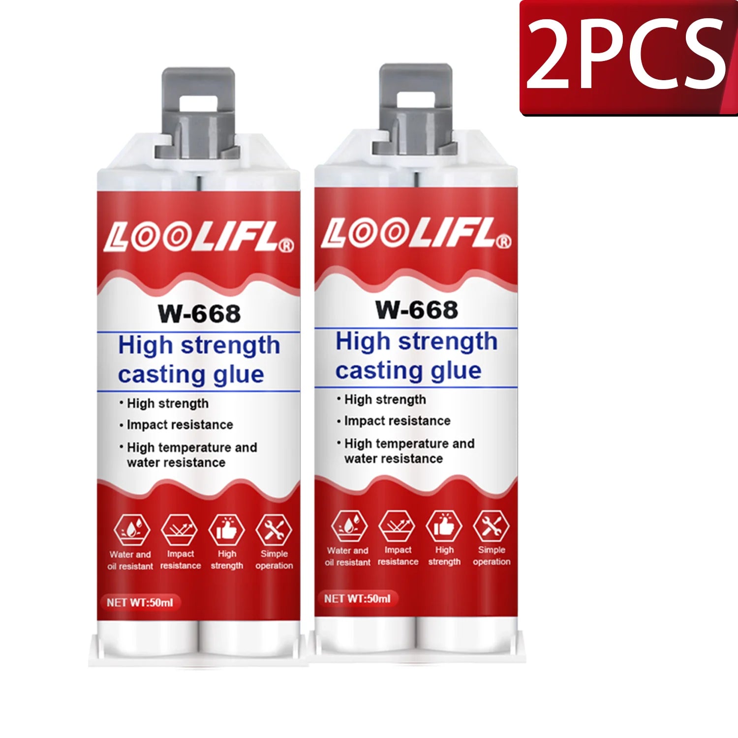 LOOLIFL High Temperature Glue for Metal Welding Strength Repair Resistant Magic AB  Plastic Wood  Adhesive Purpose Bi Component