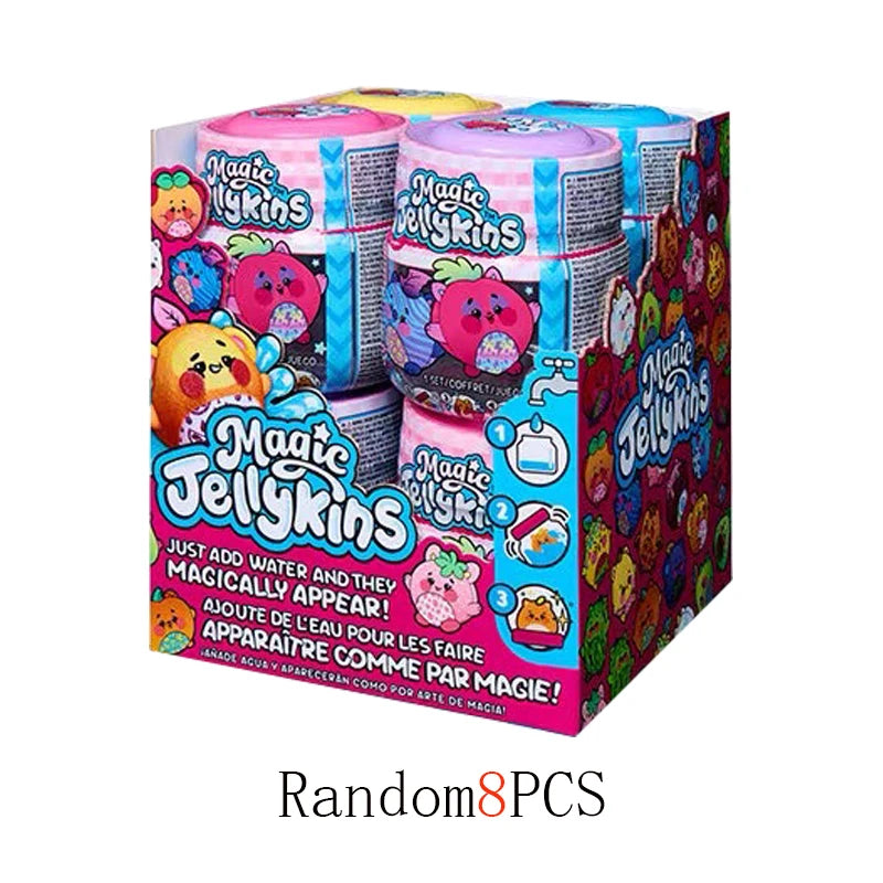HOTMagic jellykins plush. put water in the container, shake and discover your new stuffed animal (spin master )stress relief toy