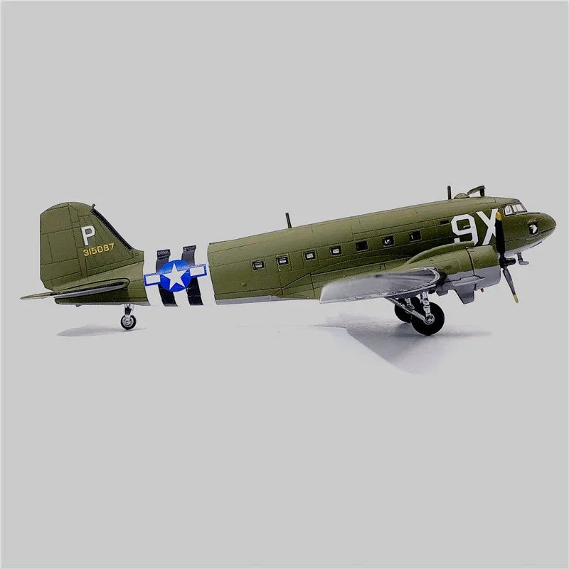 Diecast 1/100 Scale C47 C-47 J8 CU L4  U5 Transport Aircraft Airfreighter Conveyor Plane Military Airplane Model