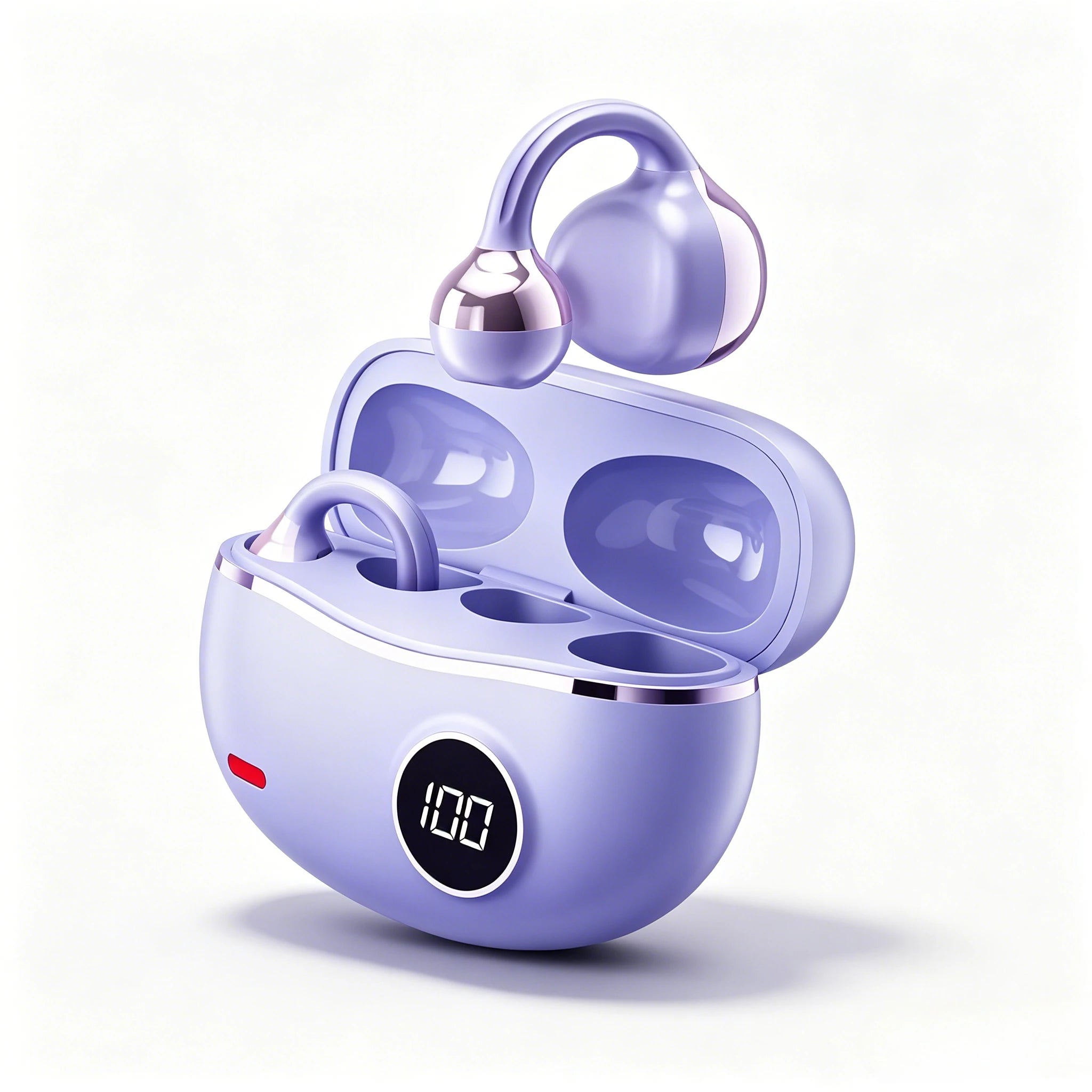TWS Wireless Bluetooth Earphones with Digital Battery Percentage Display Built-In HD Microphone for Crystal-Clear Voice Calls