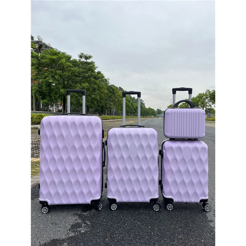 Four-Piece Set ABS Universal Wheel Luggage Travel Suitcase Carry-On Bag Set for Travel And Business Trip in 14202428 Inches