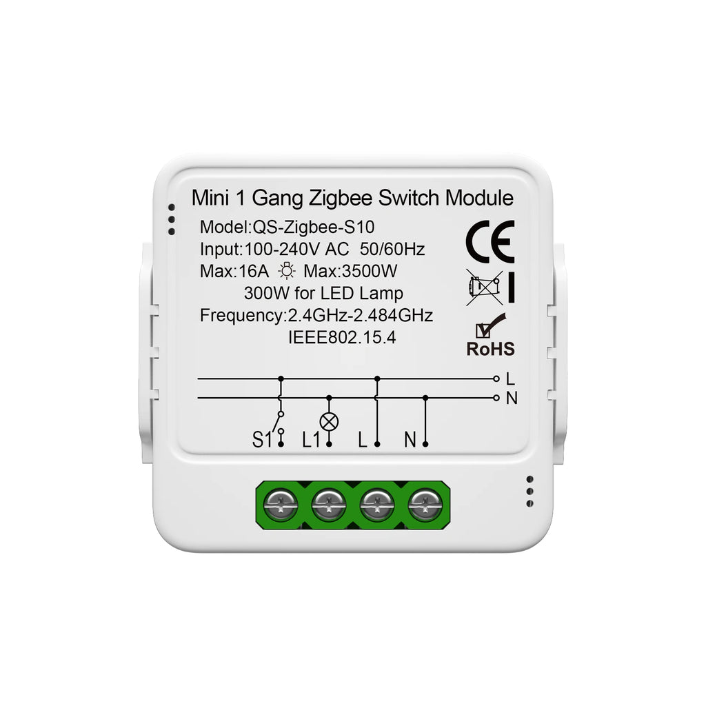 Tuya Smart Zigbee Mini Light DIY Switch Module 2 Way Control Smart Home Relay Breaker Works With Alexa Google Home 1/2/3 Gang