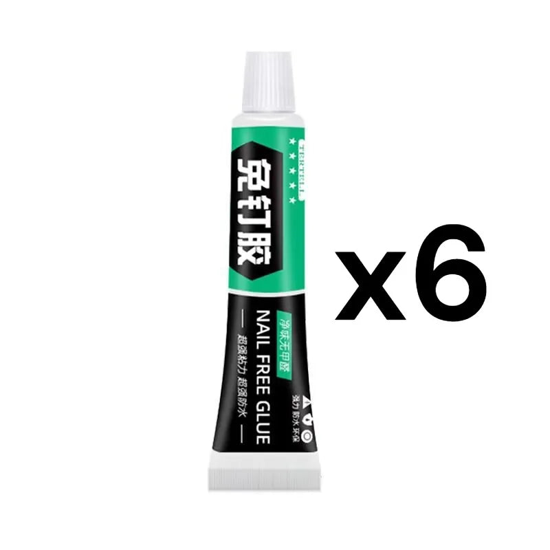 No Drill Strong Adhesive for Tile Wall and Metal Shelf Fast Drying White Latex Glue for Home Use Wall Mounting Bonding Solution