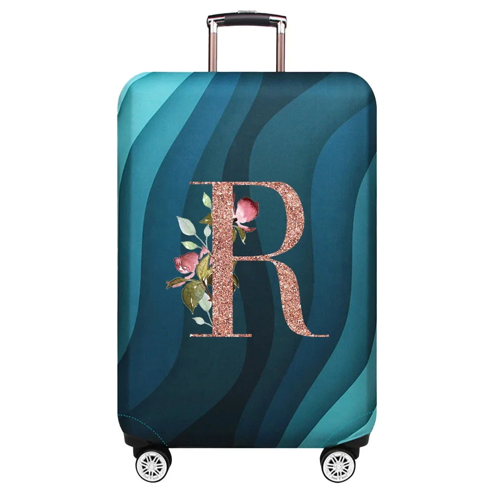 Luggage Covers 18-32inch Protector Travel Luggage Suitcase Protective Cover Stretch Dust Covers Print Rose Gold Letter Series