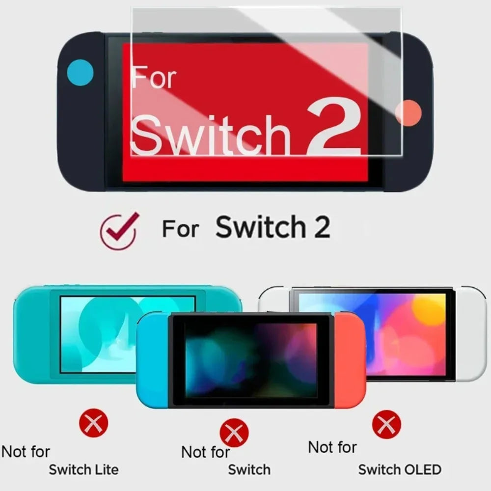 9H Tempered Glass for Nintendo Switch 2 Oled Lite Screen Protector HD Clear Anti-Scratch Protective Films Console Accessories