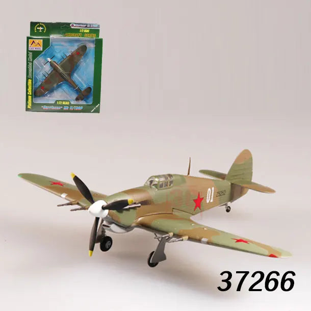 Easymodel 1/72 Scale Finished Military Aircraft Model Fighter Helicopter WWII and Modern Propeller Plane for Collection Display