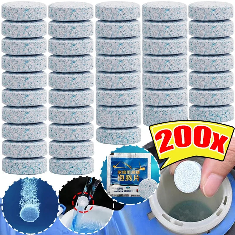 Car Windscreen Wiper Solid Cleaner Effervescent Tablets Cleaning Universal Windshield Window Glass Water Dust Washing Cleaner