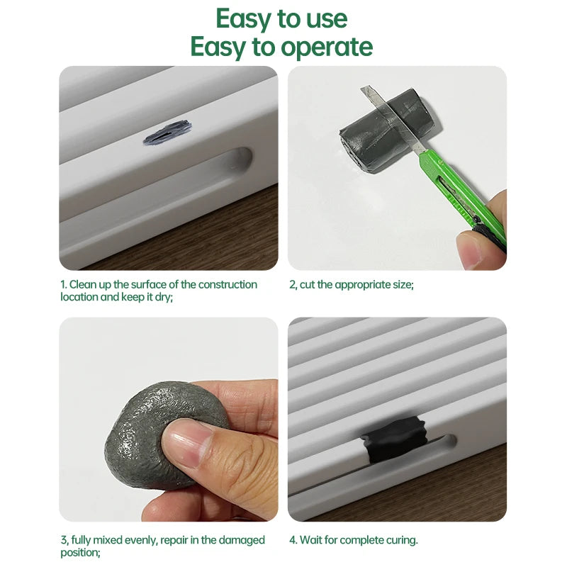 Metal Filler Putty Epoxy Permanent Adhesive Quick Leak Repair Putty Sticks Repair Mounting Sealant for Ceramic Crack