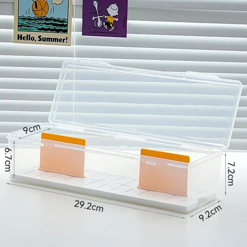 Adjustable Divider Clear Plastic Card Organizer Box Compartmentalized Storage Case Holds 550+ Trading Game Cards For PTCG MTG Co