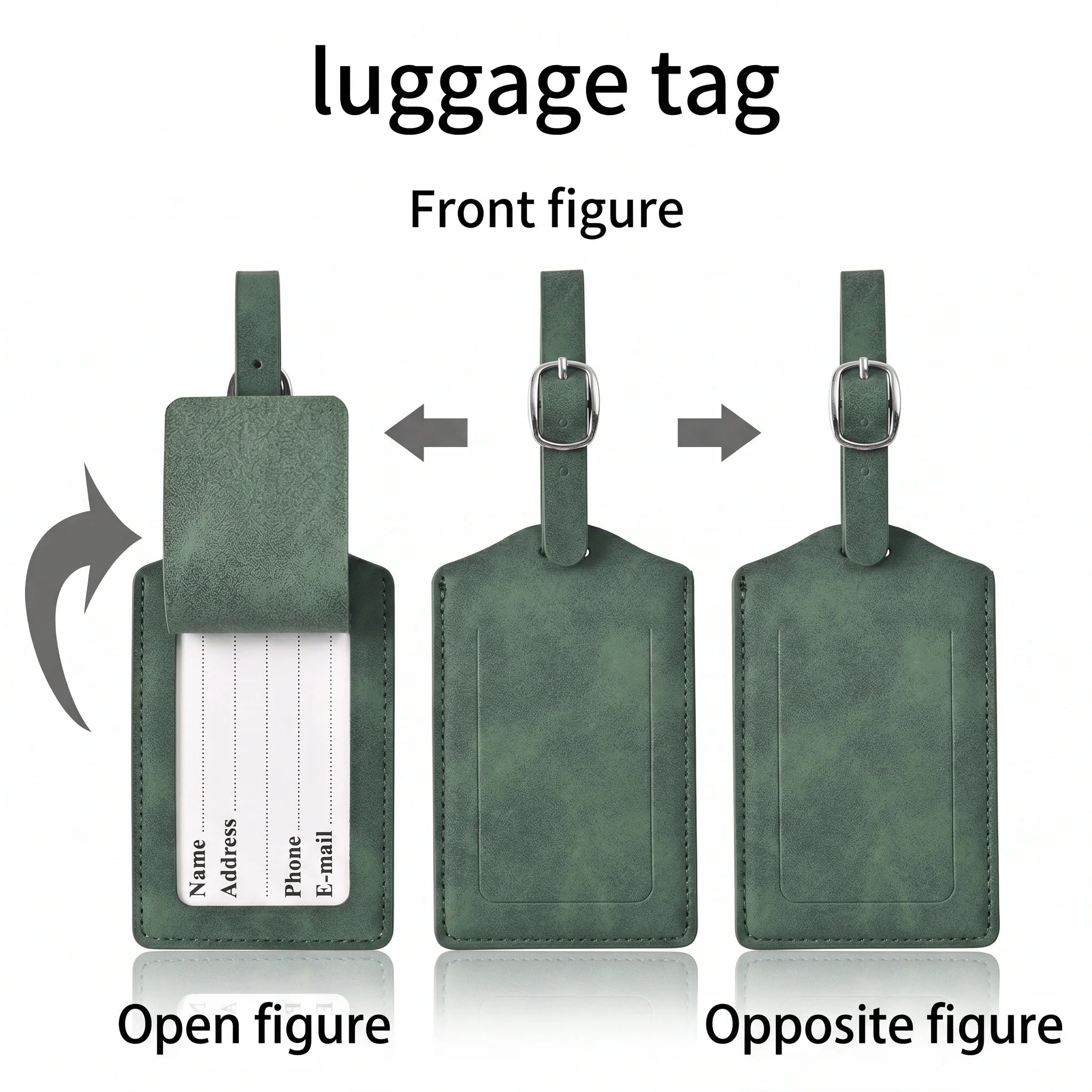 Pomelo Best 3/5/8 Pack Pomelo Best PU Leather Privacy Luggage Tags Suitcase Travel Accessories For Men Women