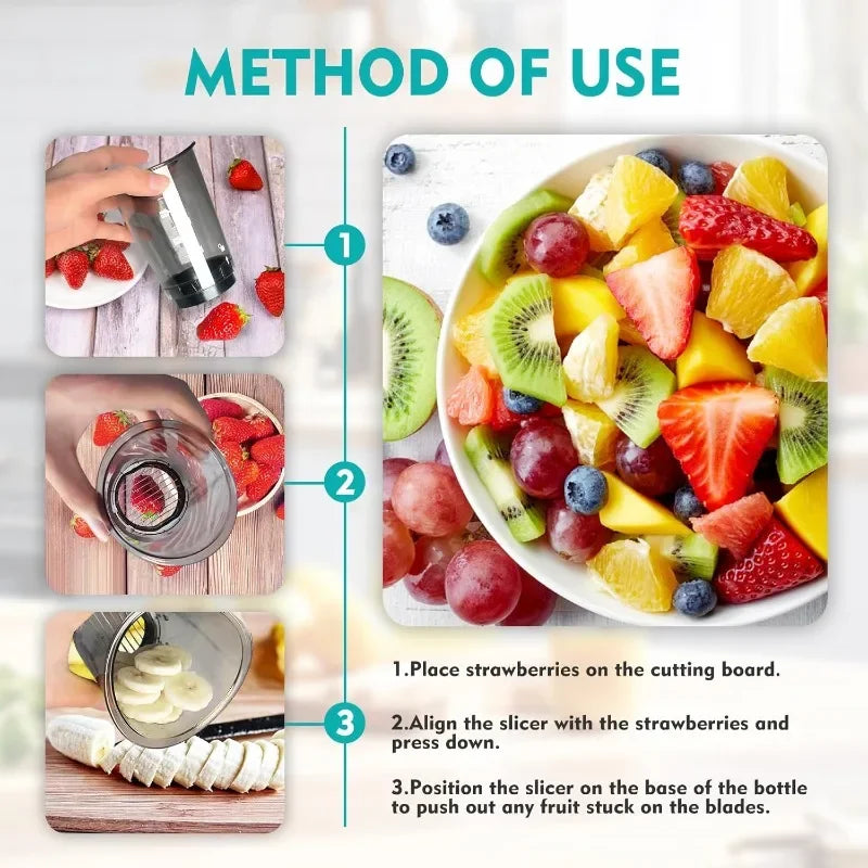 Multi Fruit Vegetable Slicer with Removable Blade Kitchen Cutter for Strawberries Mushrooms Bananas Easy Clean Dishwasher Gadget