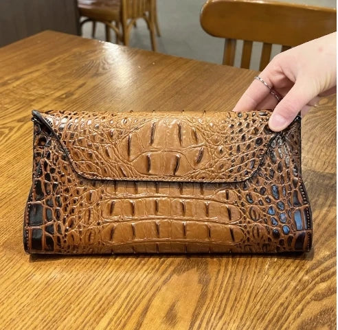 XMESSUN New Crocodile Pattern Clutch Bags for Women Trendy Pouch Envelope Bag Female Travel Phone Purses and Shoulder Bags