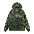 Loose Fit Camouflage Hoodie And Pants Set Basic French Slogan Print Comfortable Autumnal Long Sleeve Casual Sportswear