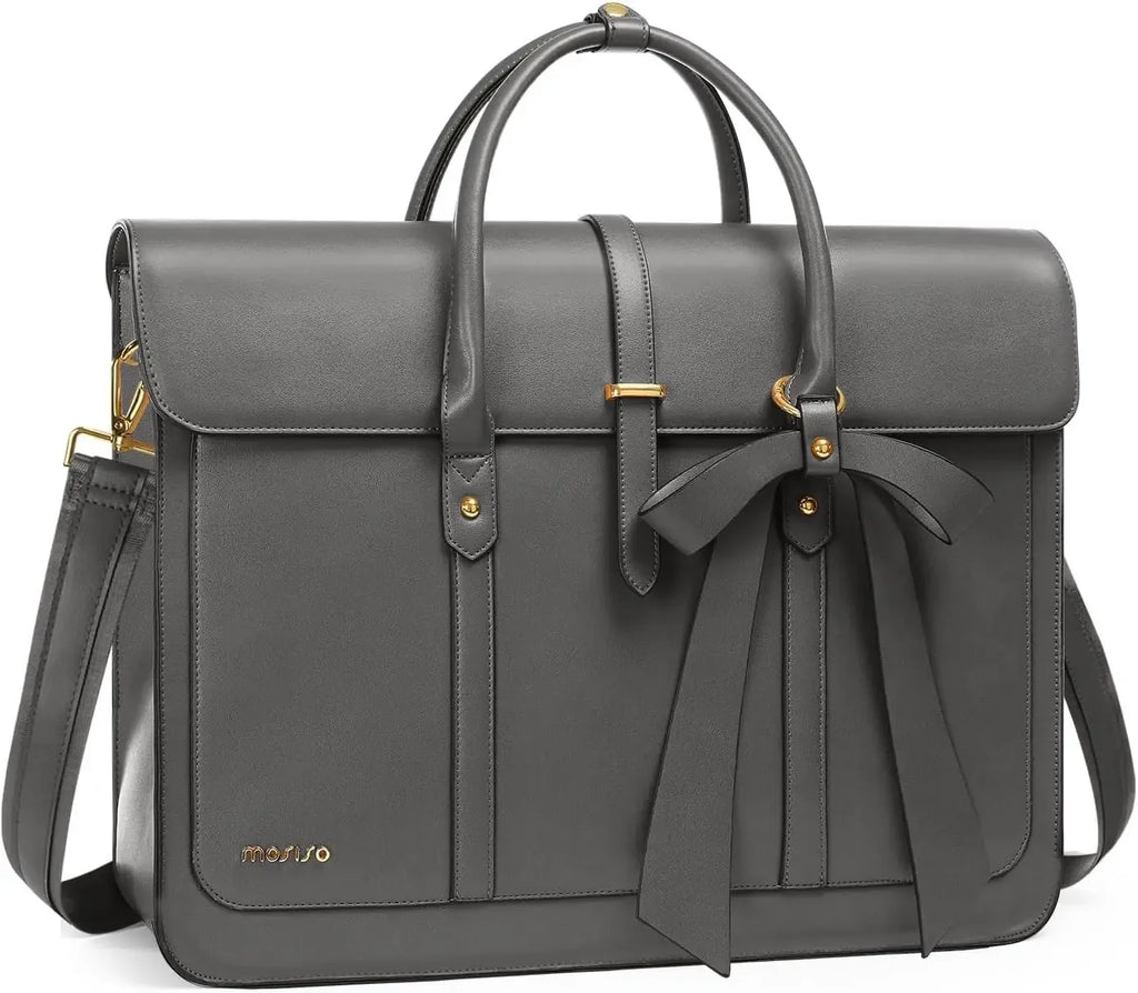 MOSISO Women's Tote Bag for MacBook 13 14 15 16 17.3 inch Notebook PU Leather Laptop Shoulder Bag Backpack Handbag Dual-purpose