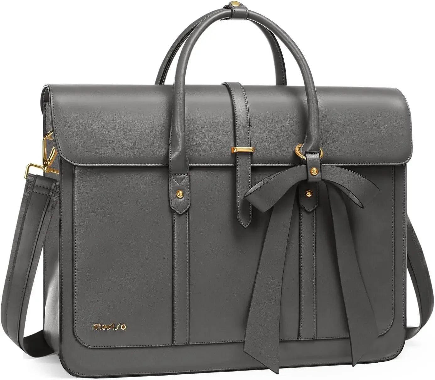 MOSISO Women's Tote Bag for MacBook 13 14 15 16 17.3 inch Notebook PU Leather Laptop Shoulder Bag Backpack Handbag Dual-purpose