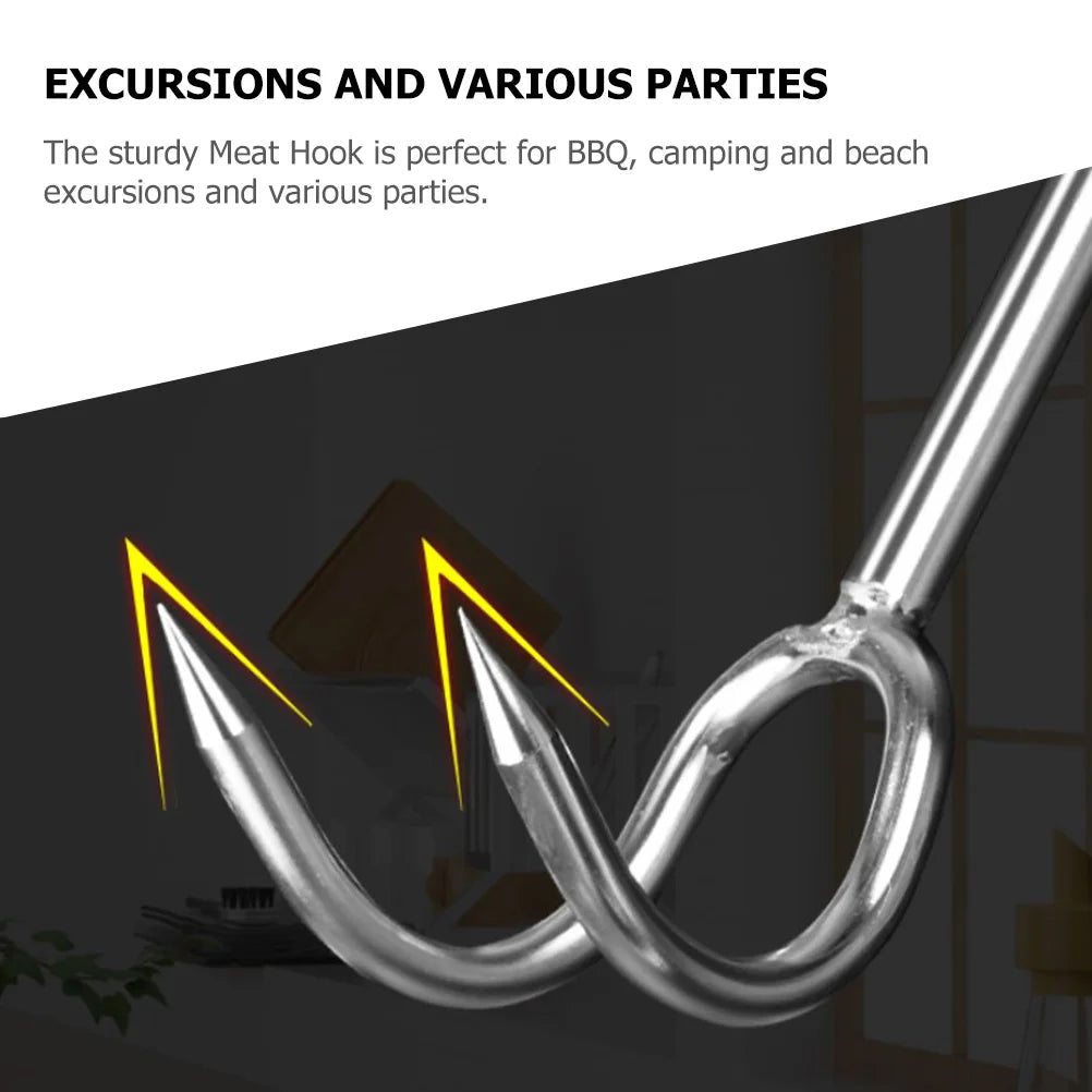 Braised Meat Hook Picnic Barbecue Turner Food Handheld Handle Design Flipper Hooks Grilling Stainless Steel