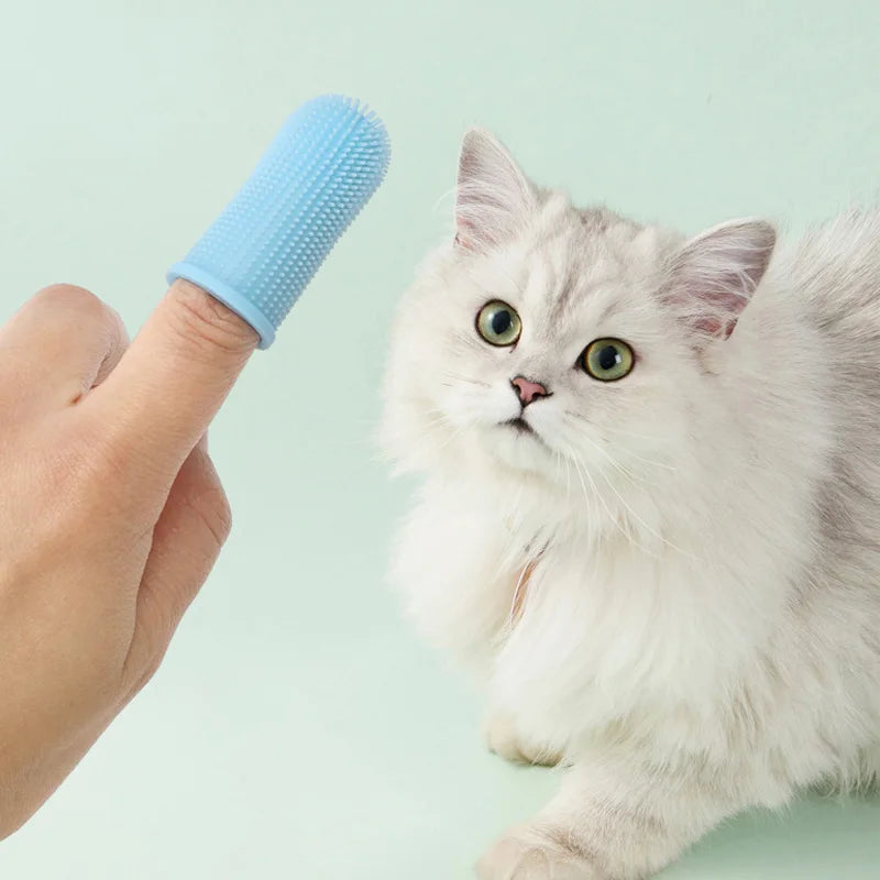 Soft Nontoxic Pet Finger Toothbrush for Dogs And Cats - Efficient Breath Care Pet Cleaning Tool Essential Pet Supplies