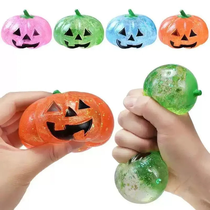 Halloween Pumpkin Maltose Stress Ball Squishy Toy Soft Stress Ball Slow Rebound Fidget Toy Stress Relief Funny Gift for Adults