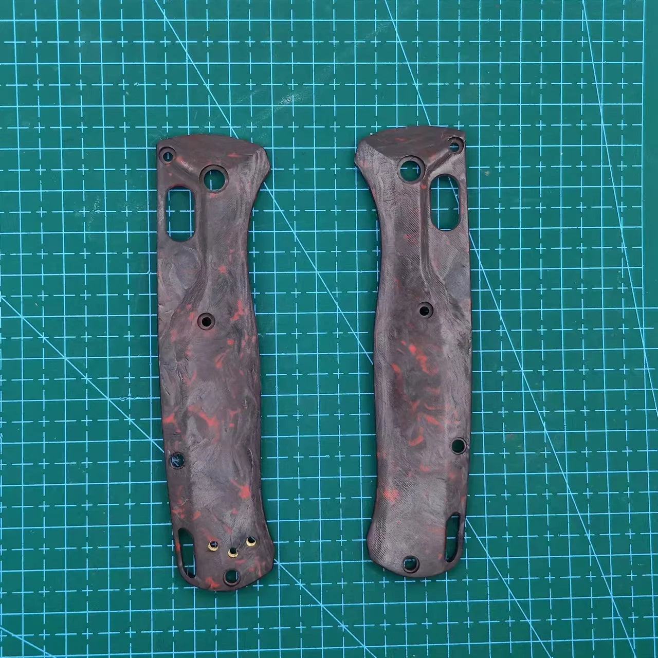 1 Pair Custom Made DIY Full 3K Carbon Fiber Material Knife Handle Scale For Benchmade Bugout 535 Knives Accessories