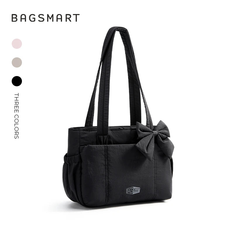 BAGSMART Tote Bag University Padded Shoulder Bag for Women Large Capacity Travel Handbag Daily Commute Women's Bag