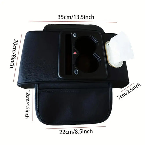 1 Car Armrest Box Starry Sky Light with Type-C Interface, Green Indicator Light, Multi-Color Universal Integrated Device, Includes One Adapter and a Pack of Tissues