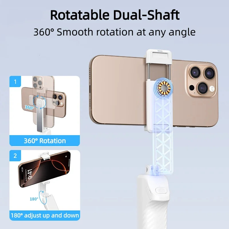 Mini Wireless Bluetooth Selfie Stick Tripod with Remote Extendable Tripod, Phone Holder for Travel/Vlog/Live Streaming