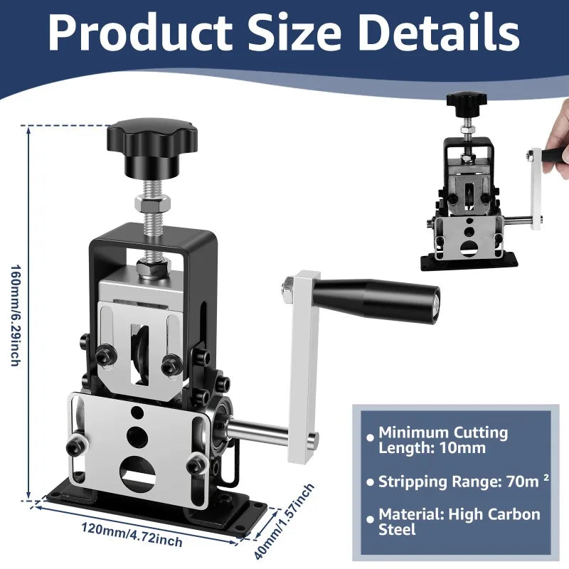 Stripper Manual Wire Stripping Tool Portable Electric Drill Powered Copper Scrap Wire Peeler