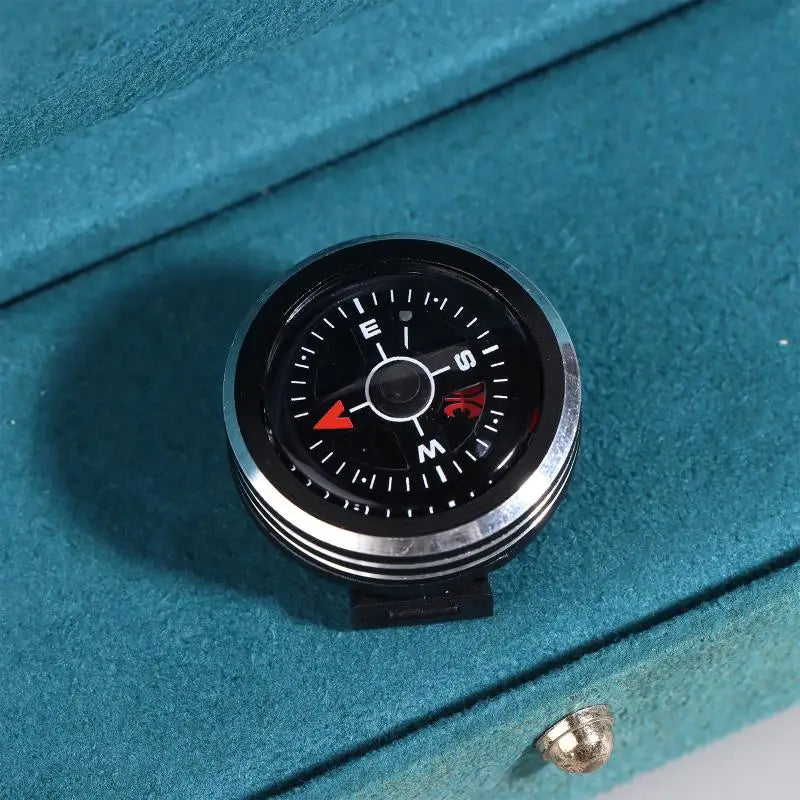 [J] Mini Portable Watch Strap Button Removable Compass Survival Mini Pocket Compass Outdoor Tools Hiking Camping Accessories
