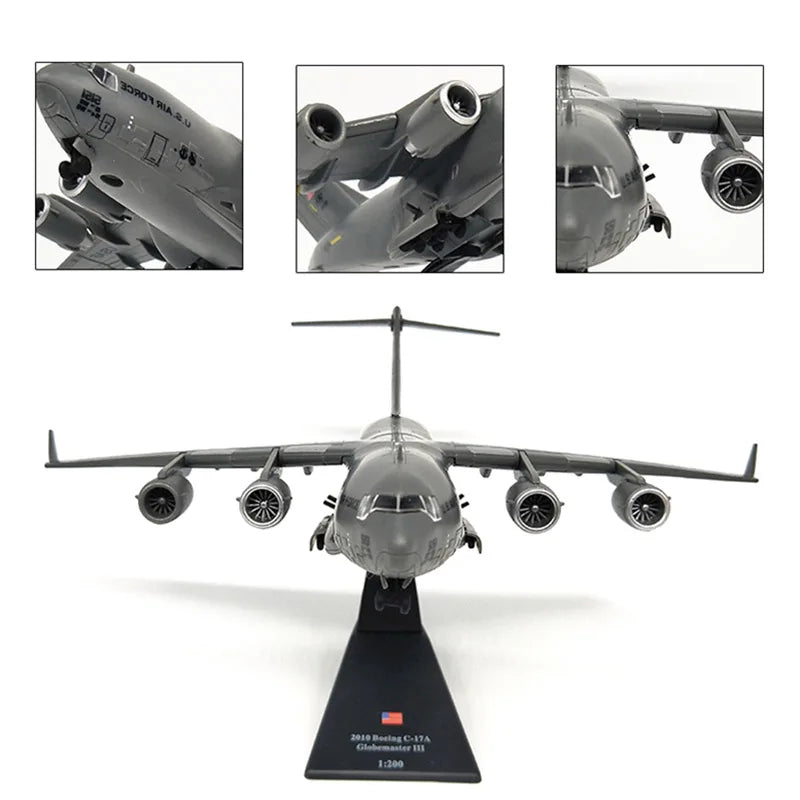 New 1:200 Model U.S. American Navy Army C-17 Globemaster Transport Aircraft Airplane Fighter Collection Display Toys Gifts