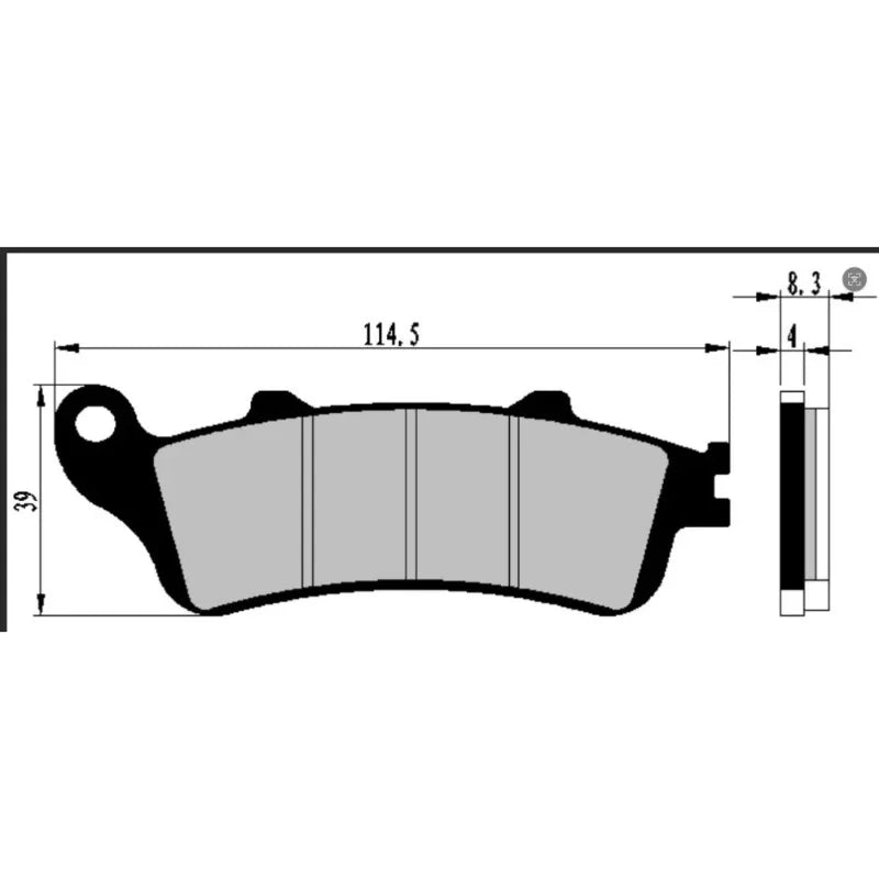 High Friction Brake Front Rear Brake Pad Kit Fit for Honda Goldwing 1800 2001-2017 Ceramic Material Brake Pad Replace for FA261