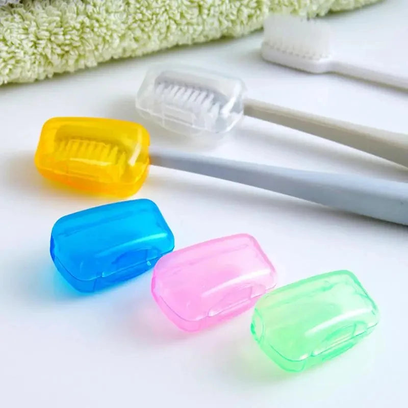 1/2pcs Travel Toothbrush Head Covers Toothbrush Protector Cap Brush Pod Case Protective Portable Plastic Clip For Household