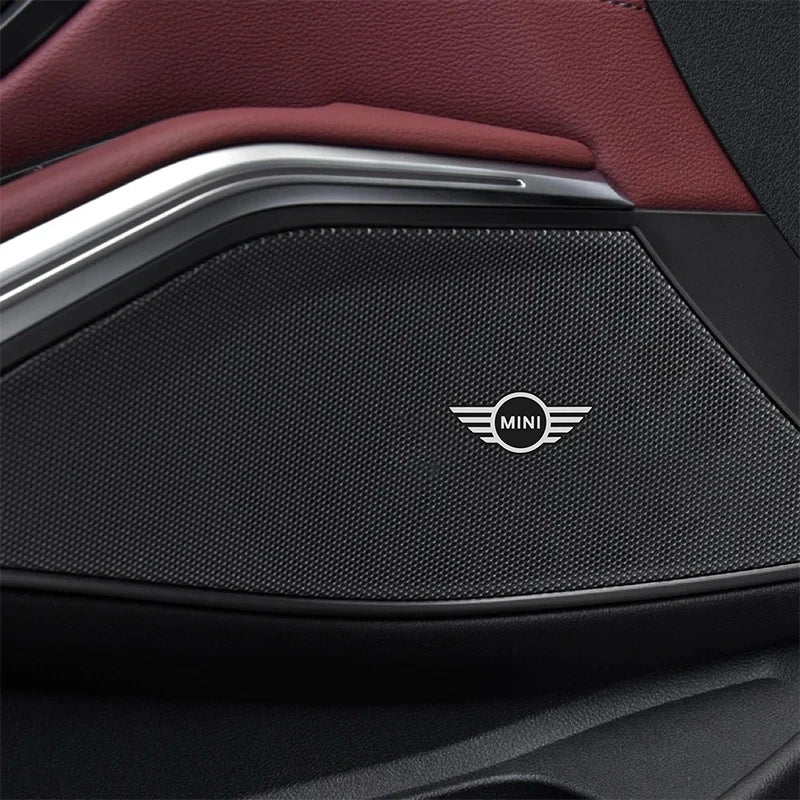 Mini Badge Aluminum 3D Car Audio Stickers For Mini Cooper JCW Works F54 F55 F56 F57 F60 R50 R52 R53 R55 R56 R57 R58 R59 R60 R61