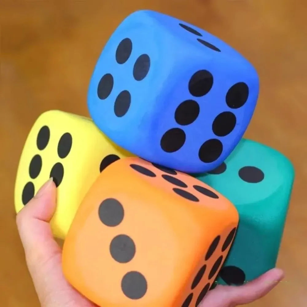 1PC 60/80mm Dot Dices Kids Counting Toy Large Foam Six Sides Dices Learning Aids for Class Board Game Point Dice