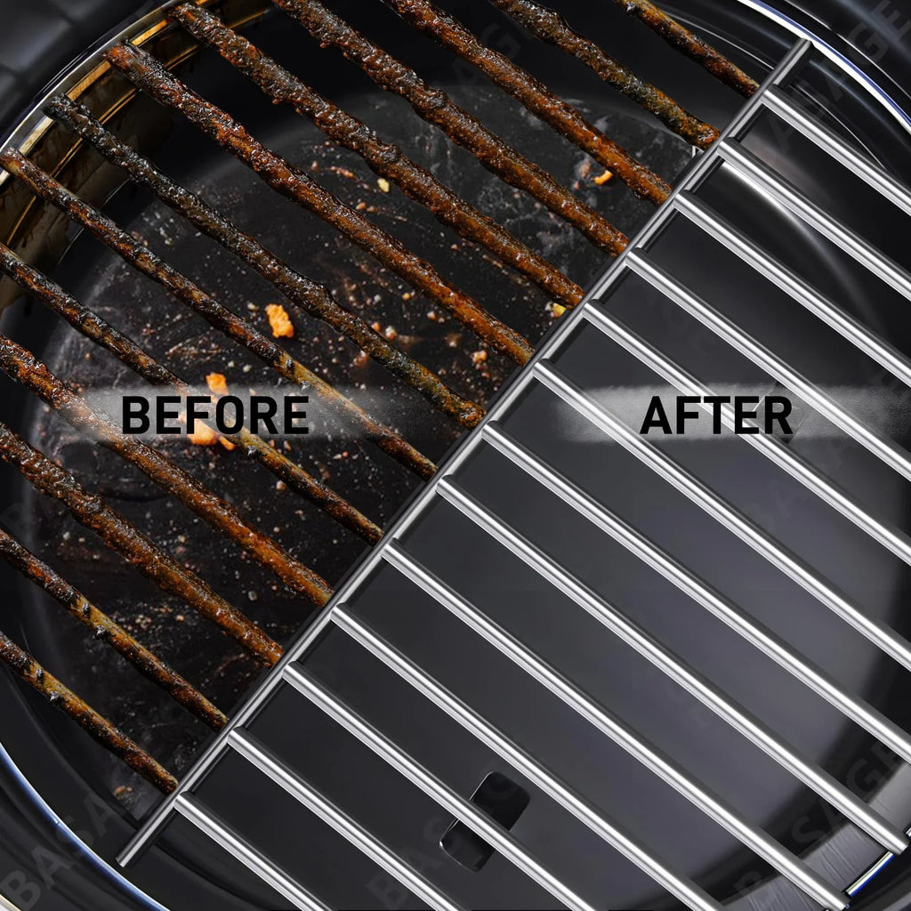 2-in-1 Safe Grill Brush - Bristle-Free BBQ BBQ Cleaner - Rust-Resistant Stainless Steel - Essential Grilling Accessories