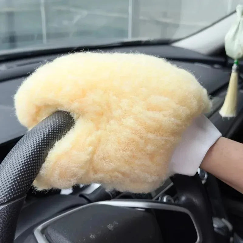1/2PCS Auto Long Plush Pipe Brush Mittens Paint Brushes Paint Gloves Brushes for Car Washing Gloves Daub Cleaning Tools