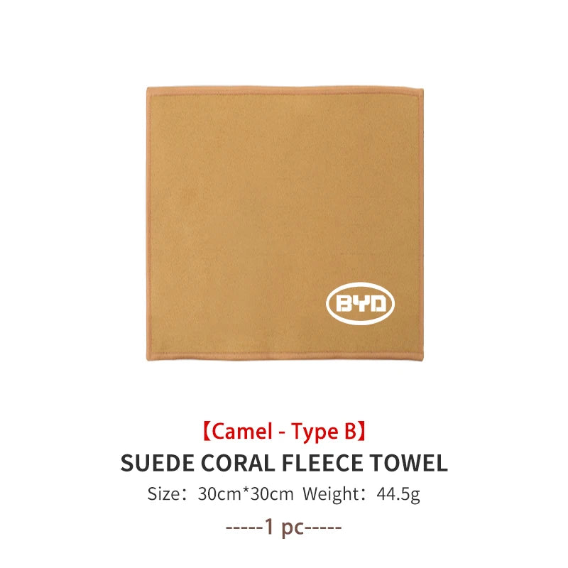 Car Cleaning Cloth Deer Skin Coral Soft Towel Auto Washing Tool Accessories For BYD Tang EV600 Han EV Yuan ATTO Song PLUS Pro