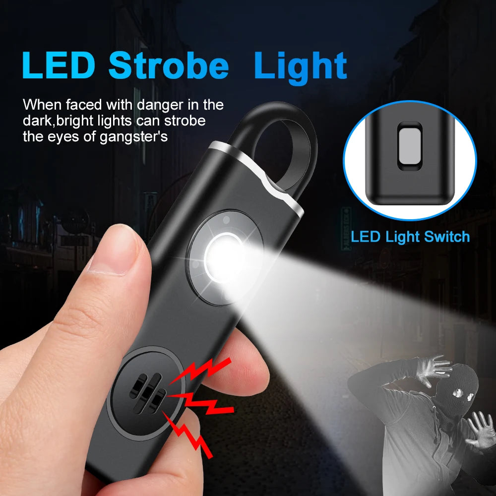 Hollarm Siren Self Defense Personal Alarm for Women, Children, Elderly 130dB Loud Rechargeable Keychain Alarm with LED Light