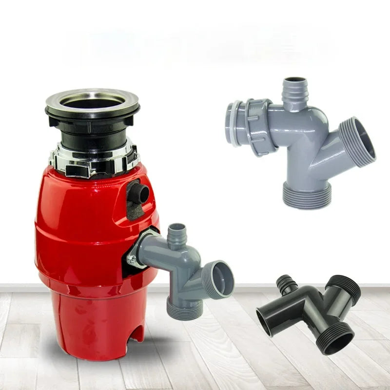 Kitchen Waste Disposer, Three-way Elbow, Single Double Groove, Four-way Elbow, Garbage Crusher Accessories, Sewer Odor Proof Cup
