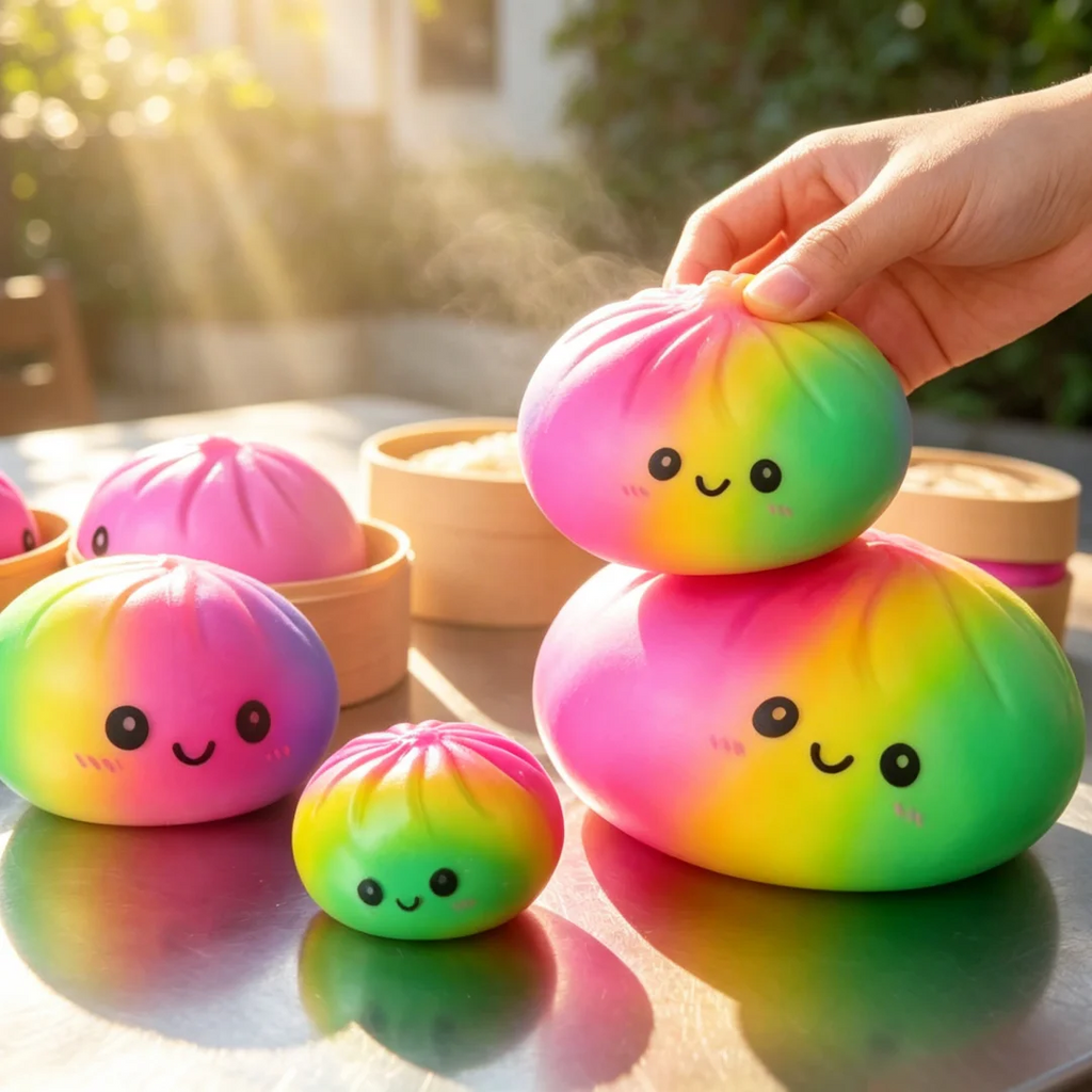15cm Large Steamed Dumpling Sensory Squeeze Fidget Stress Relief DecompressionToy Soft Slow Dough Birthday Gift Home Sofa Decor