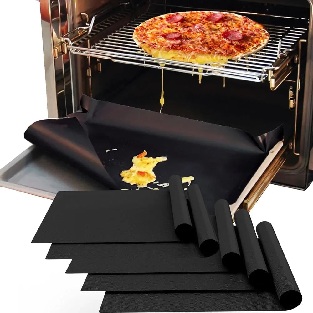 2/5pcs Oven Mat, Microwave Mat, Reusable Non Stick Protective Mat, Heat-resistant and Heat-resistant Grill Mat