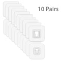 10 Pairs Strong Sticky Hung Double Sided Patch Hook Buckle Transparent Adhesive Wall Hooks Cup Sucker